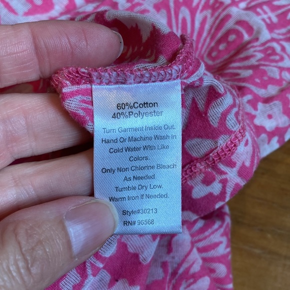 CHARLOTTE *Bundle/2* Blue & Pink Printed Tank Top Semi-Sheer - Picture 9 of 12